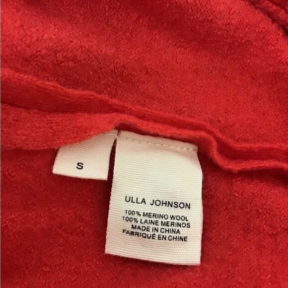 ULLA JOHNSON Red Riley Cowl Neck Pullover 
Sweater Size Small - Picture 7 of 11
